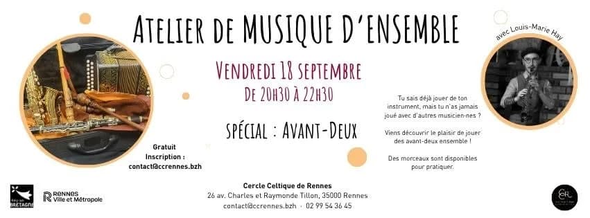 ATELIER DE MUSIQUE D'ENSEMBLE — La Ferme de la Harpe