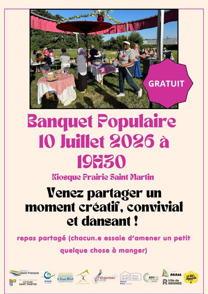 Banquet Populaire — Base nautique du canal Saint Martin