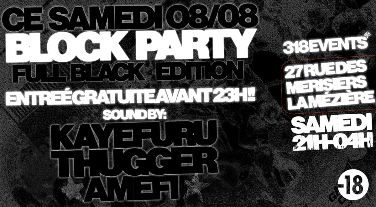 Block Party Full Black — ROLLER'S - Salle de Rollers Loisirs