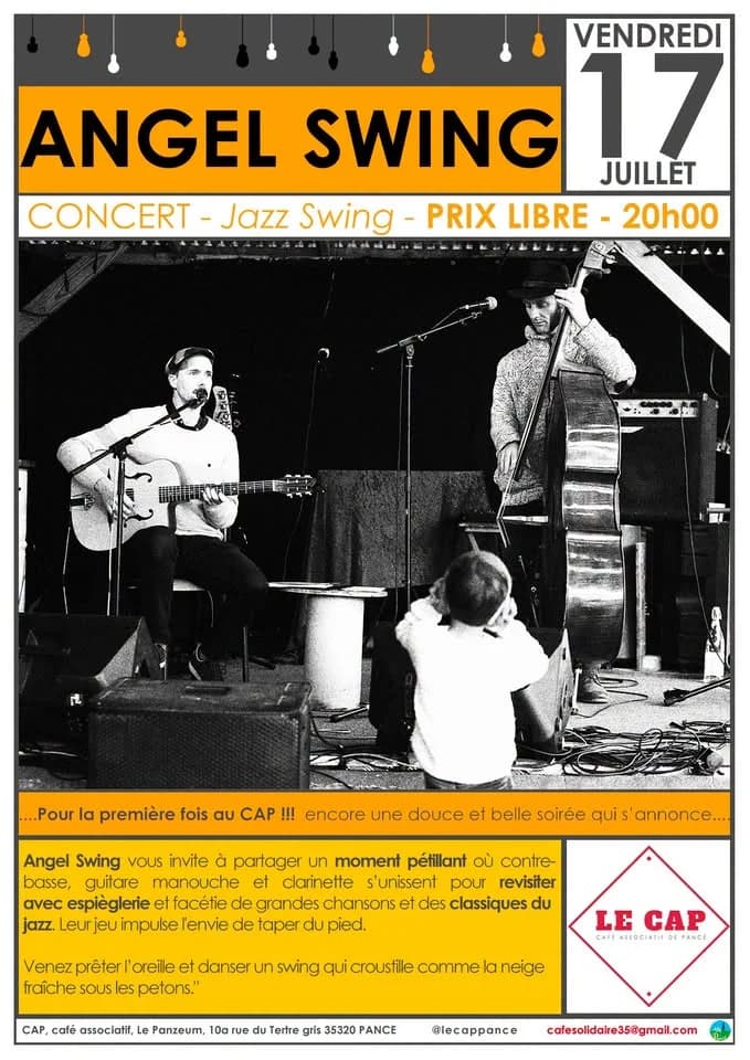Concert ANGEL SWING — Le CAP, café associatif de Pancé