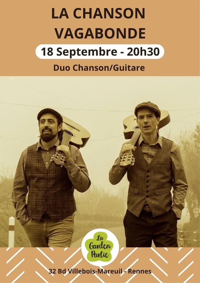 Concert - La Chanson Vagabonde — La Garden Partie