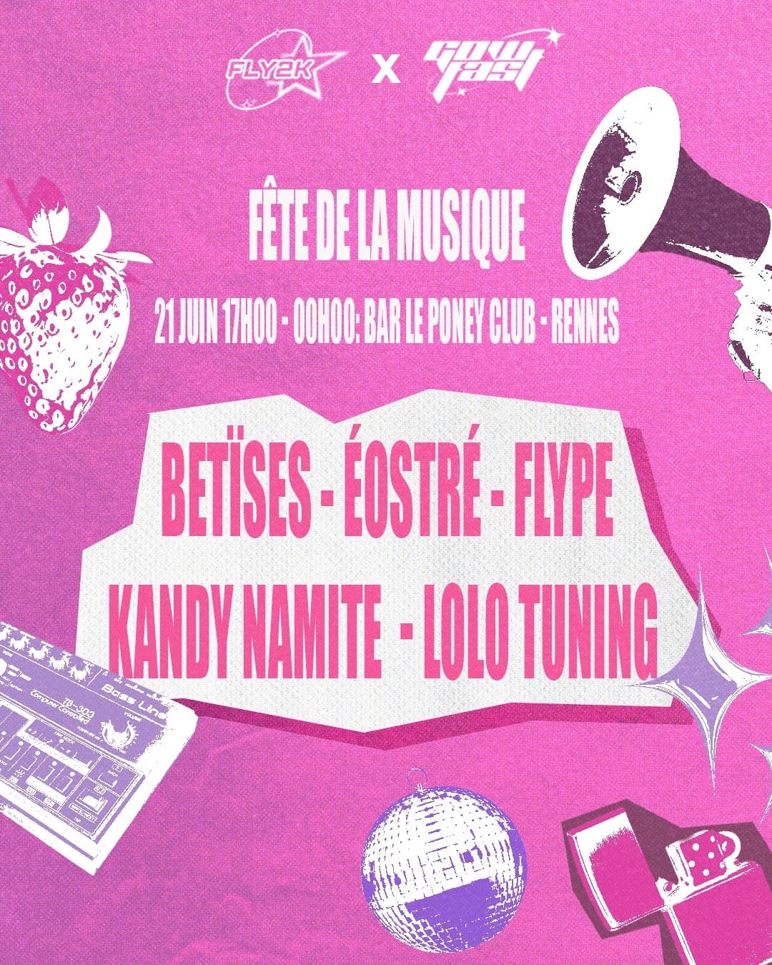 Fête De La Musique - Fly2k X Gow Fast — Le Poney Club