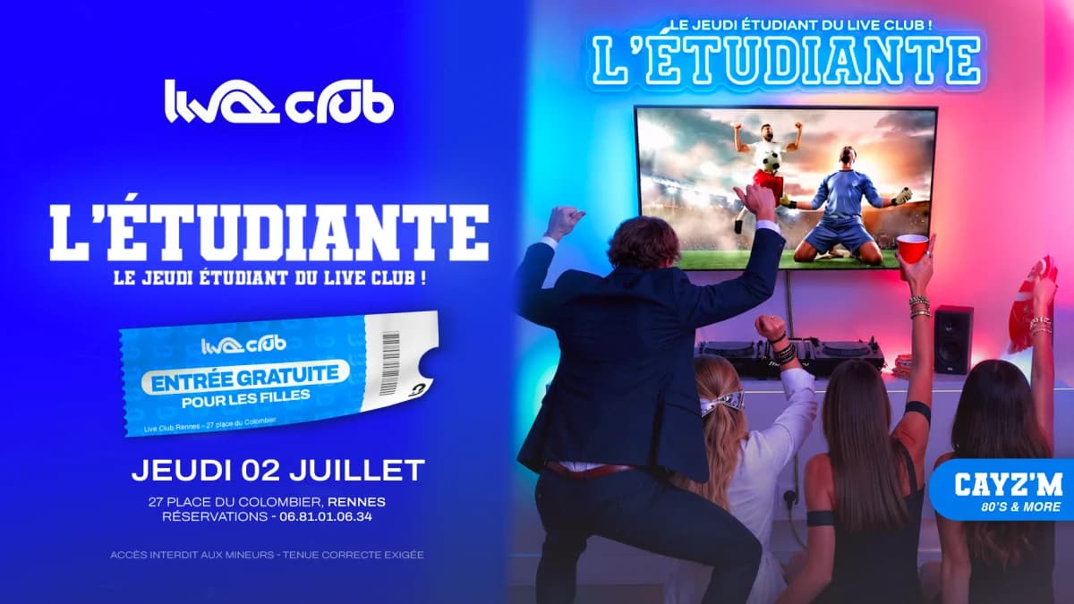 L'étudiante : Cayz'm (80's & More) — 1988 LIVE CLUB