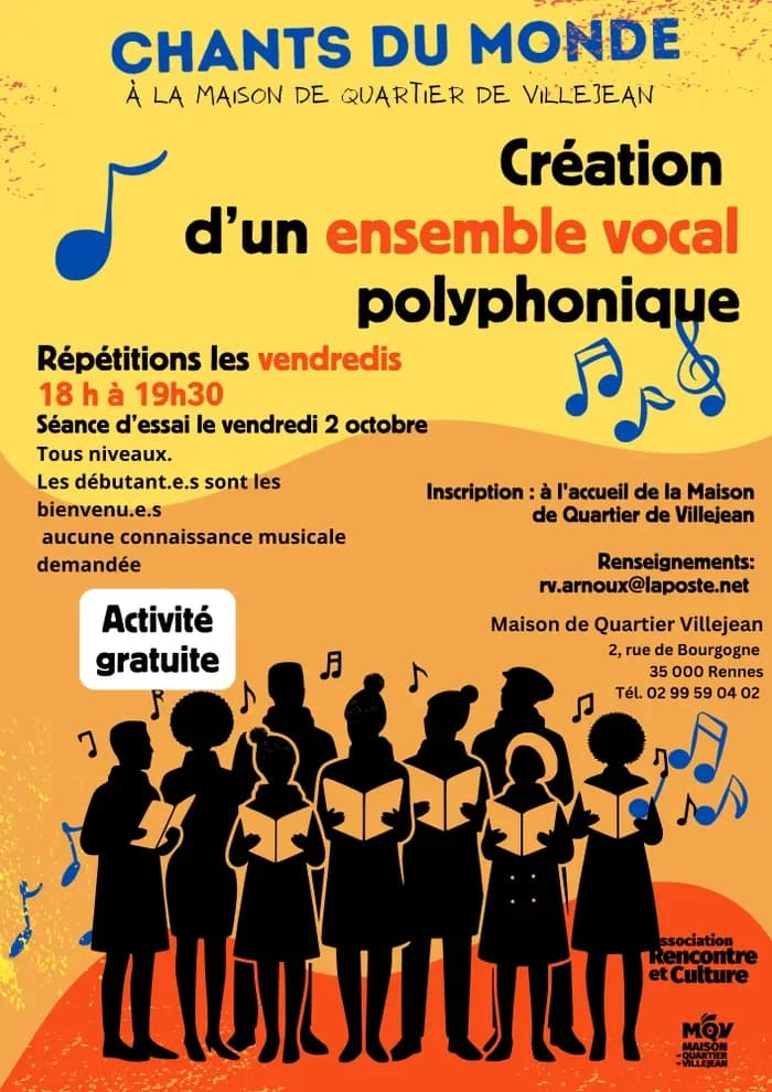 Nouvelle chorale — Maison de quartier Villejean
