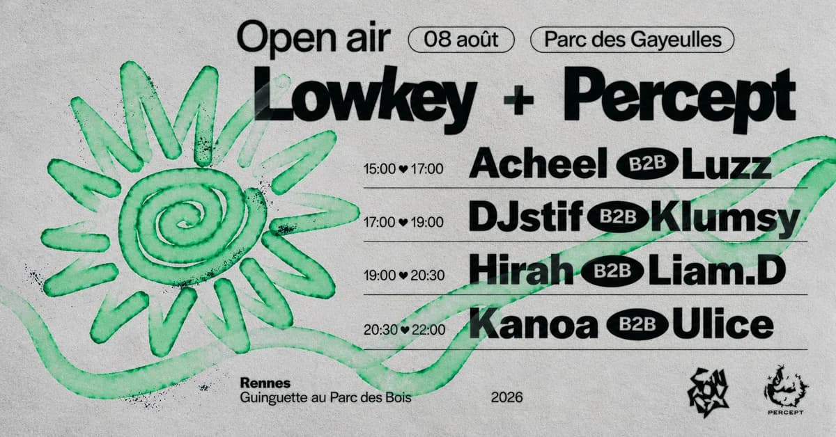 Open Air Lowkey + Percept — Au Parc des Bois : Restaurant - Guinguette